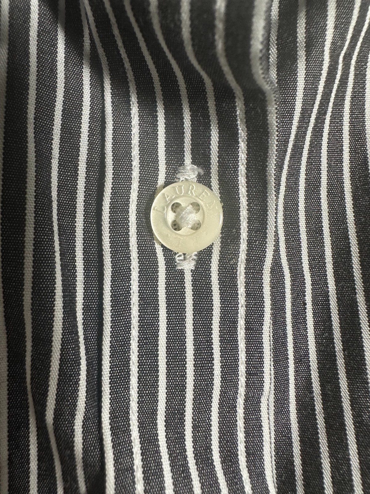 Lauren Ralph Lauren Dress Shirt Striped Long Sleeve Size X1 Non-Iron