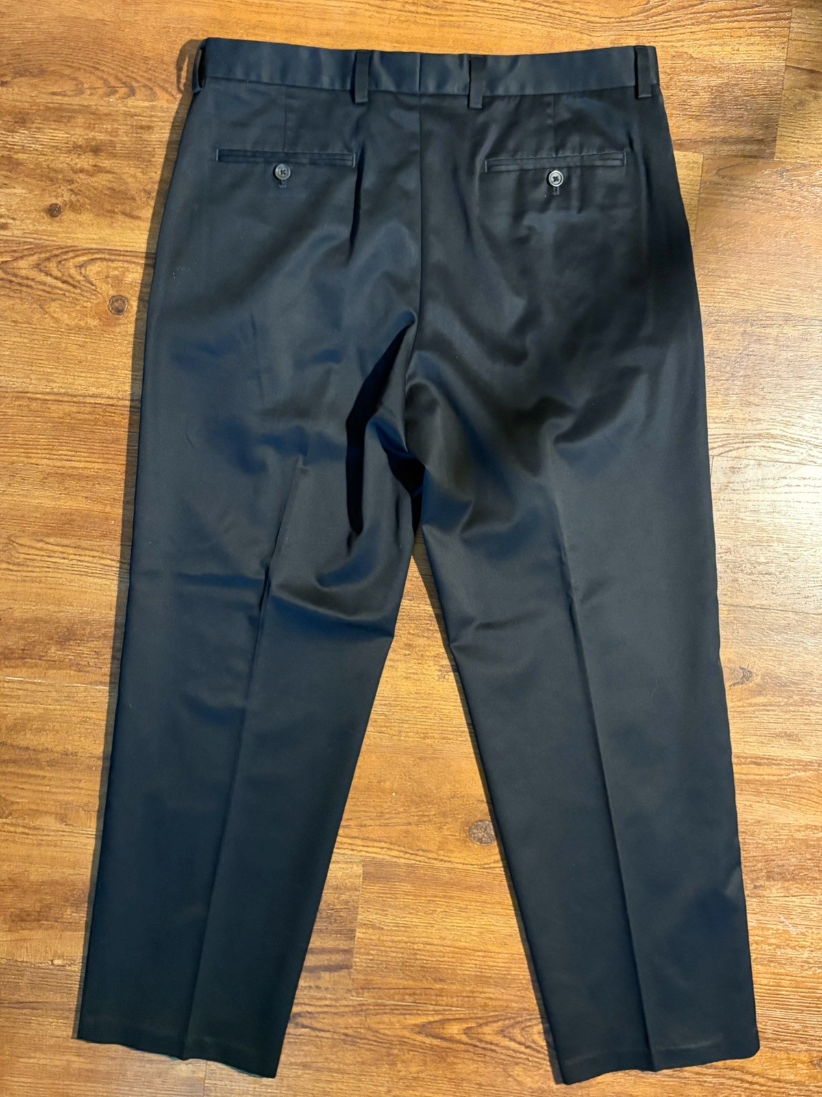 Nordstrom Men’s 36×30 Navy Cotton Chinos Pleated Wrinkle Free Smartcare