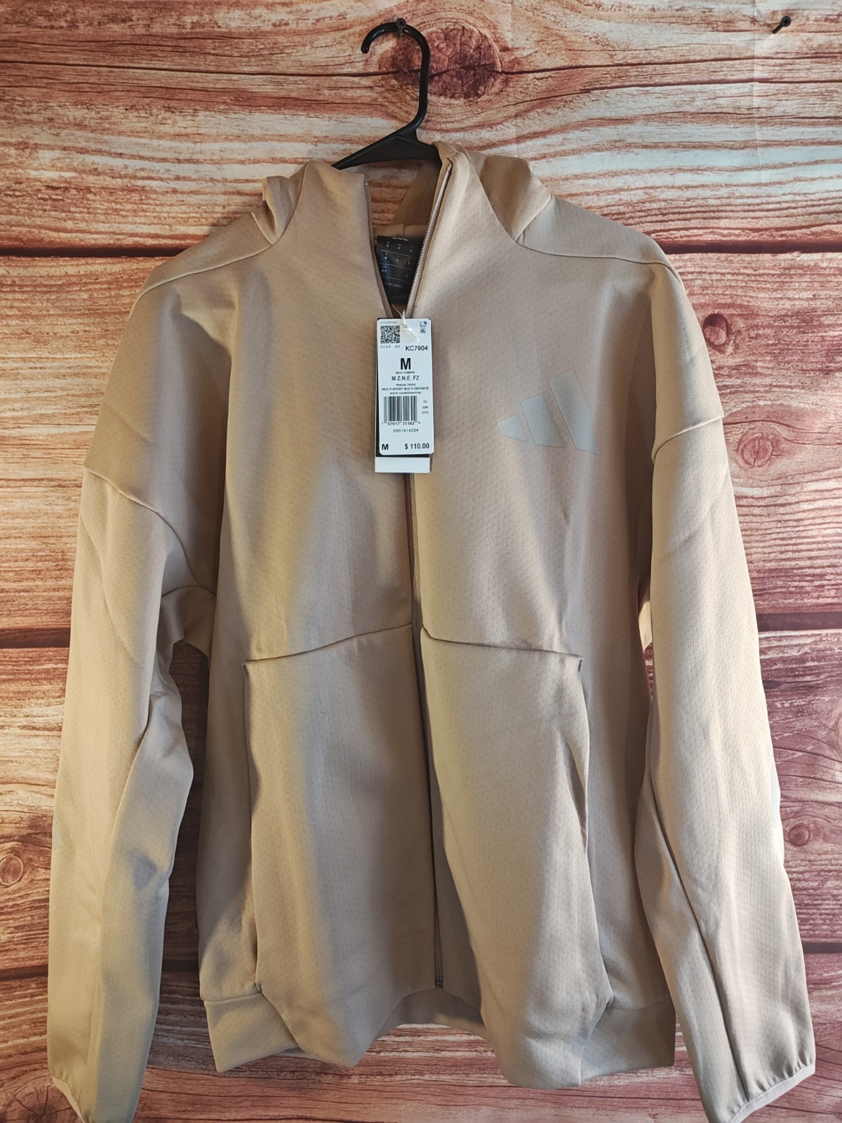 Adidas Z.N.E. Full-Zip Hooded Track Jacket Warm Sandstone NWT Men M