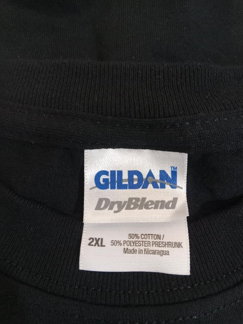 Gildan Dry Blend T-Shirt Mens Sz 2XL Black East Carolina Baseball Logo 32x26x9