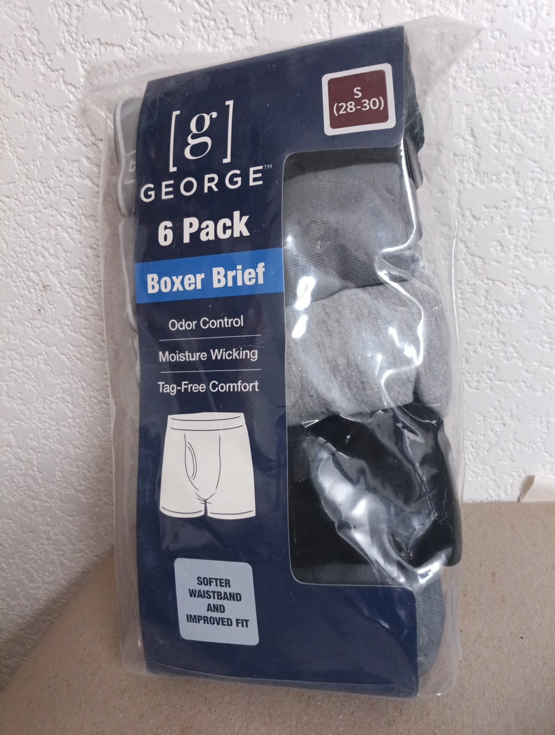 Men’s George 6pk Boxer Briefs Size Small NEW