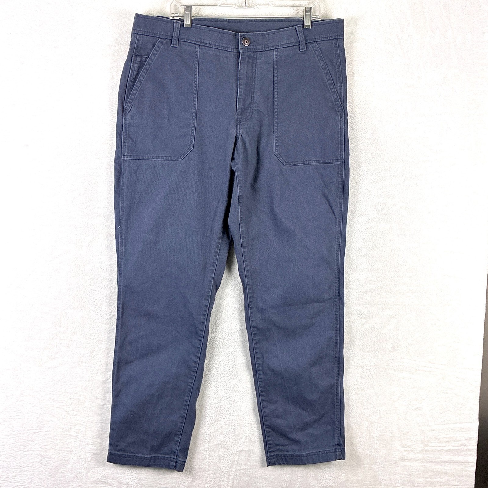 VTG LL Bean Pants Mens 38×32 Blue Twill Field Trousers Preppy Outdoors Workwear