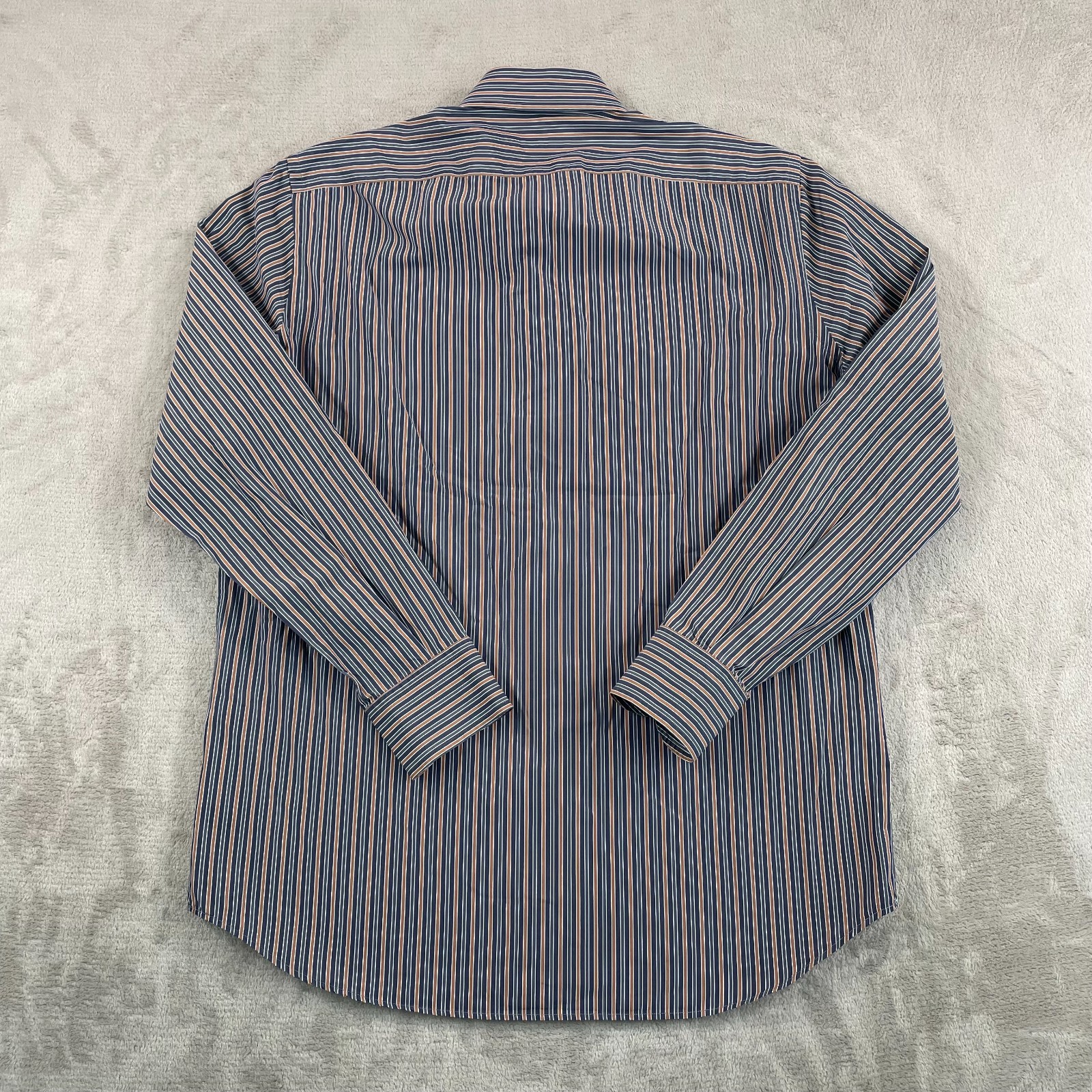 Luciano Barbera Shirt Men Large Multi Striped Long Sleeve Made in Italy Designer