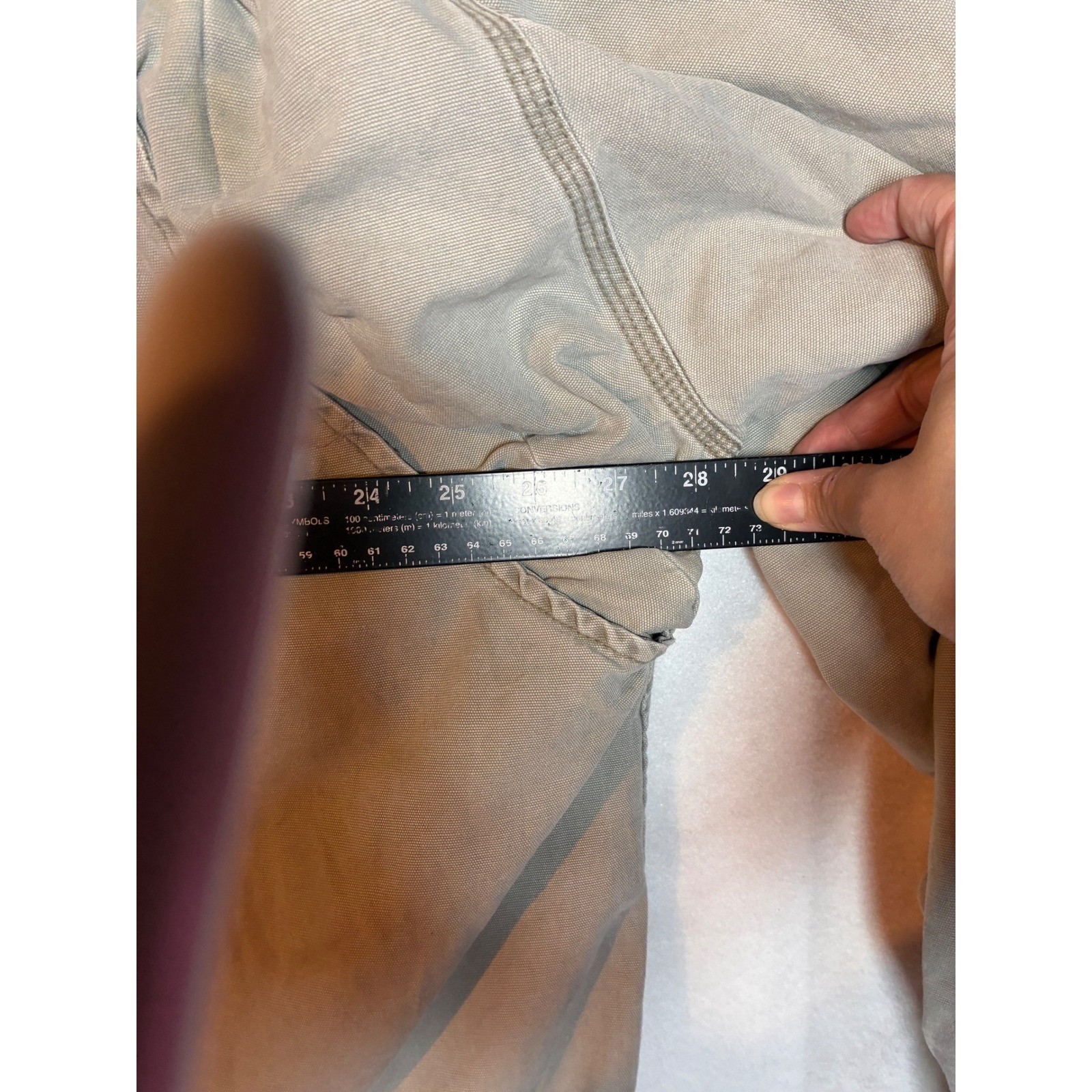 Old Navy Workwear Canvas Jacket XXL Tan Khaki Fleece Lined Field Coat RN54023