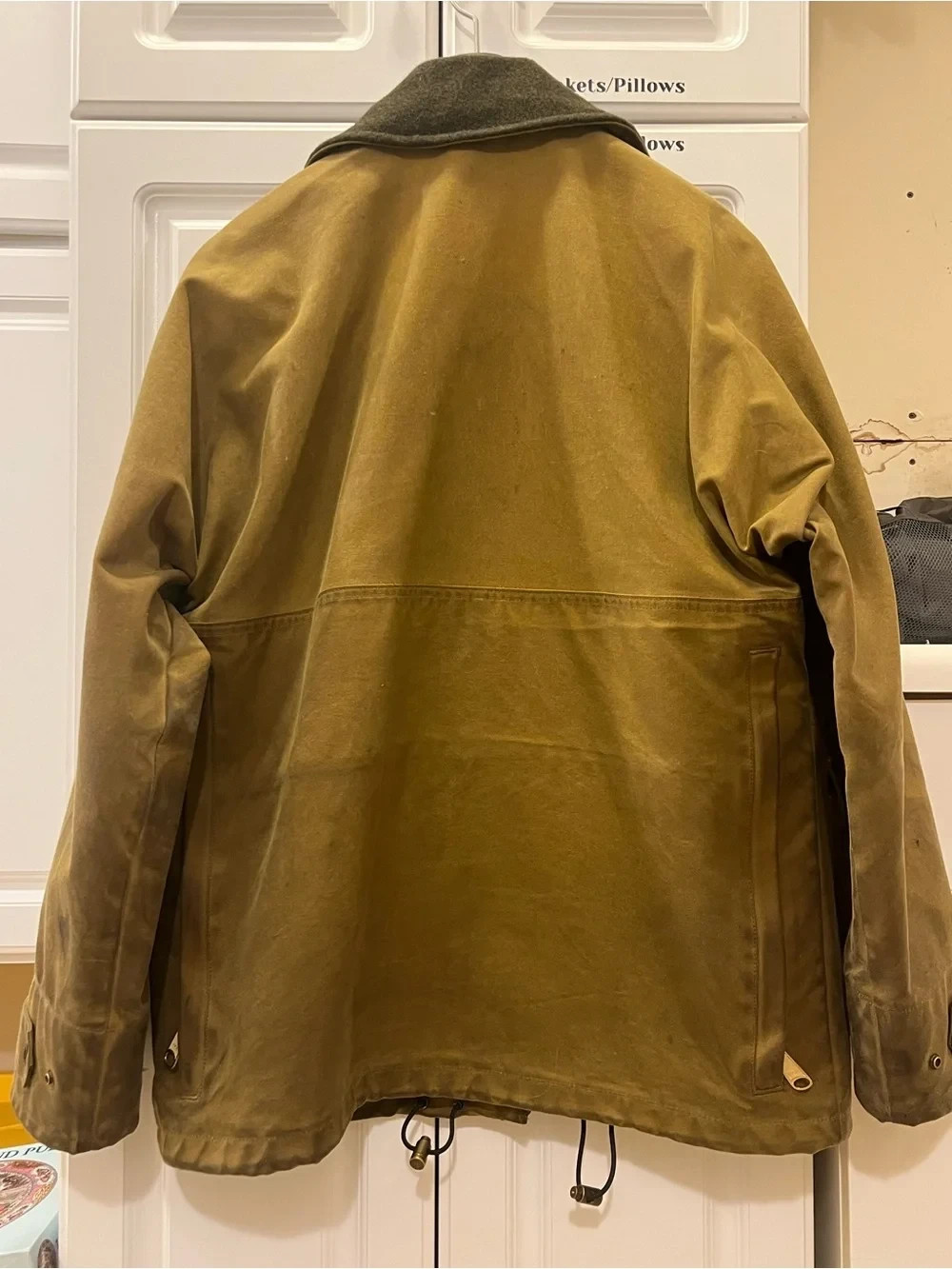 C.C. FILSON Short Lined Cruiser Jacket Oil Tin Cloth Made In USA Jacket Waxed