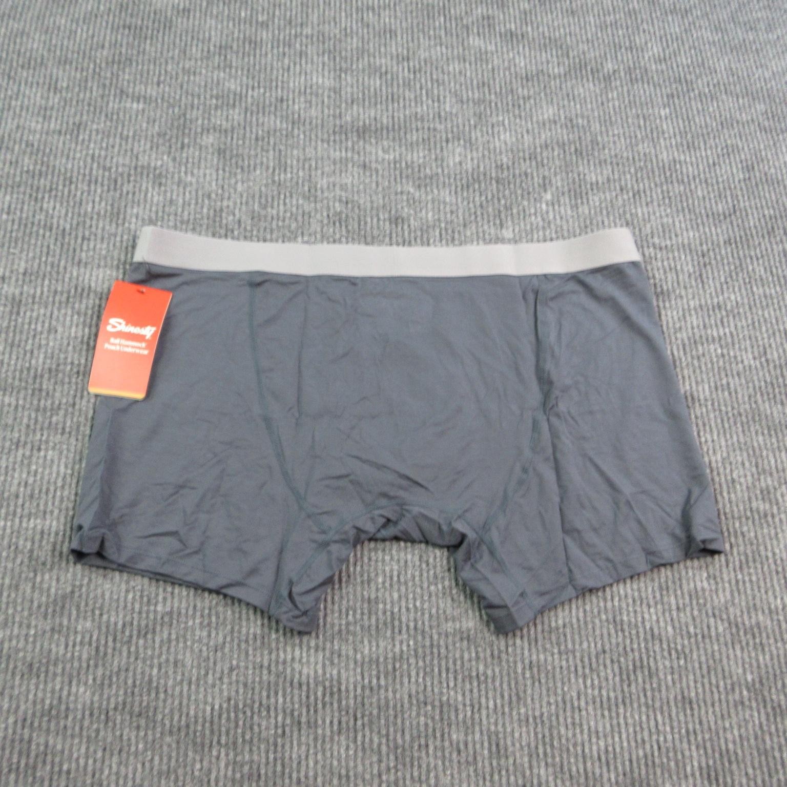 Shinesty Boxer Briefs Mens 3XL Gray Ball Hammock Pouch Modal Spandex NWT
