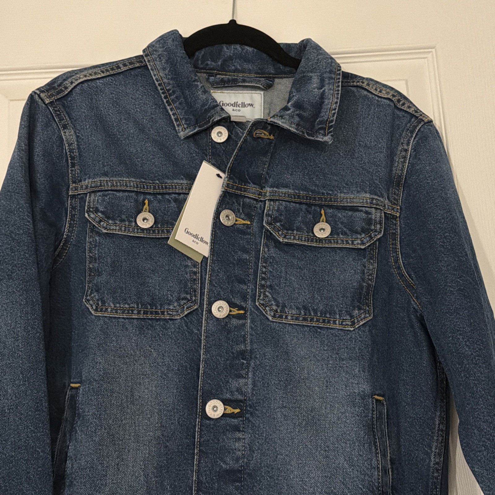 Men’s Dark wash Denim Trucker Jacket – Goodfellow & Co Size Small