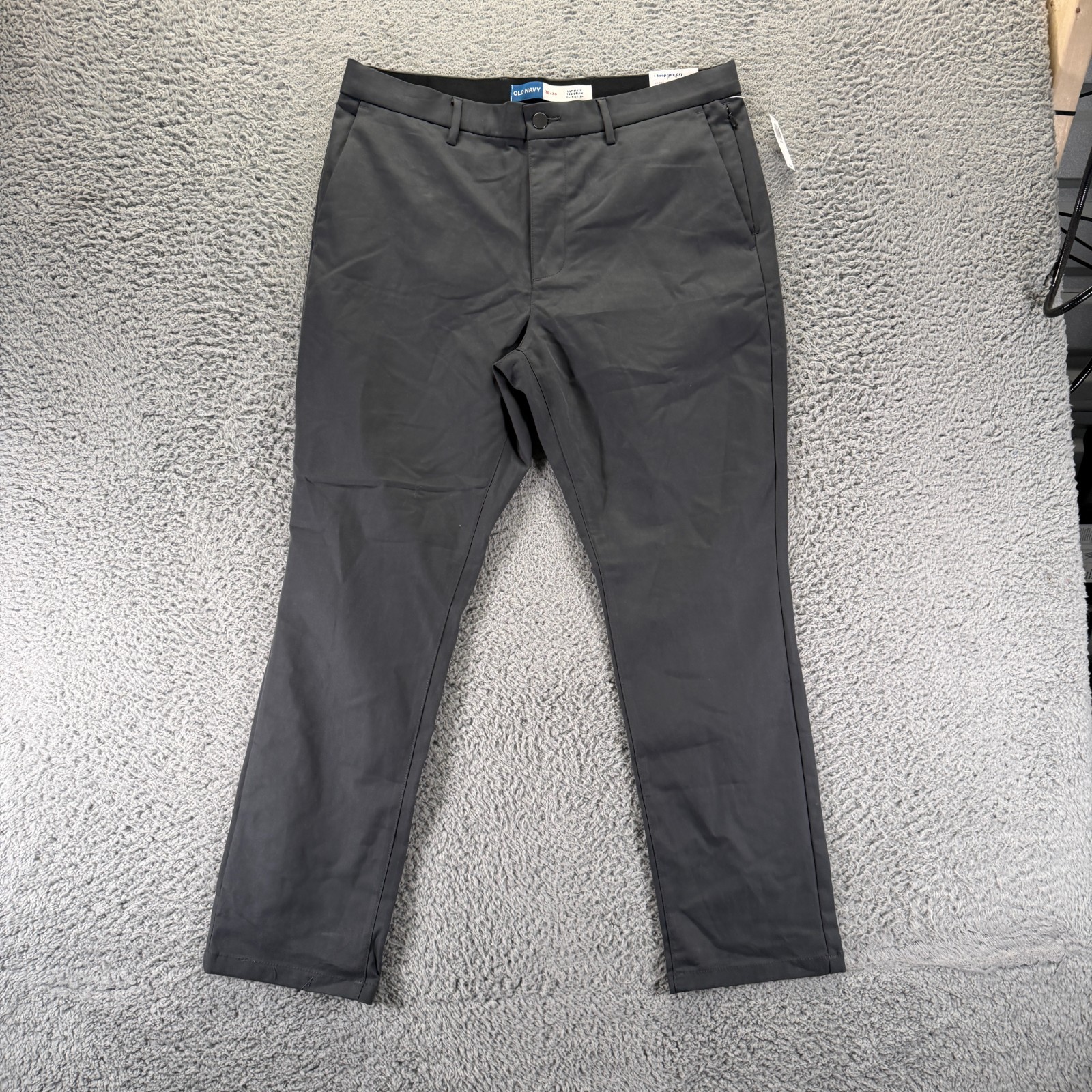 Old Navy Ultimate Tech Built-In Flex Pant Mens 36×30 Gray Cotton Chino Straight