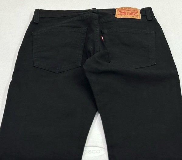 Levi’s 511 Men’s Slim Fit Stretch Sits Below Waist Jeans, Black, Size 30×29