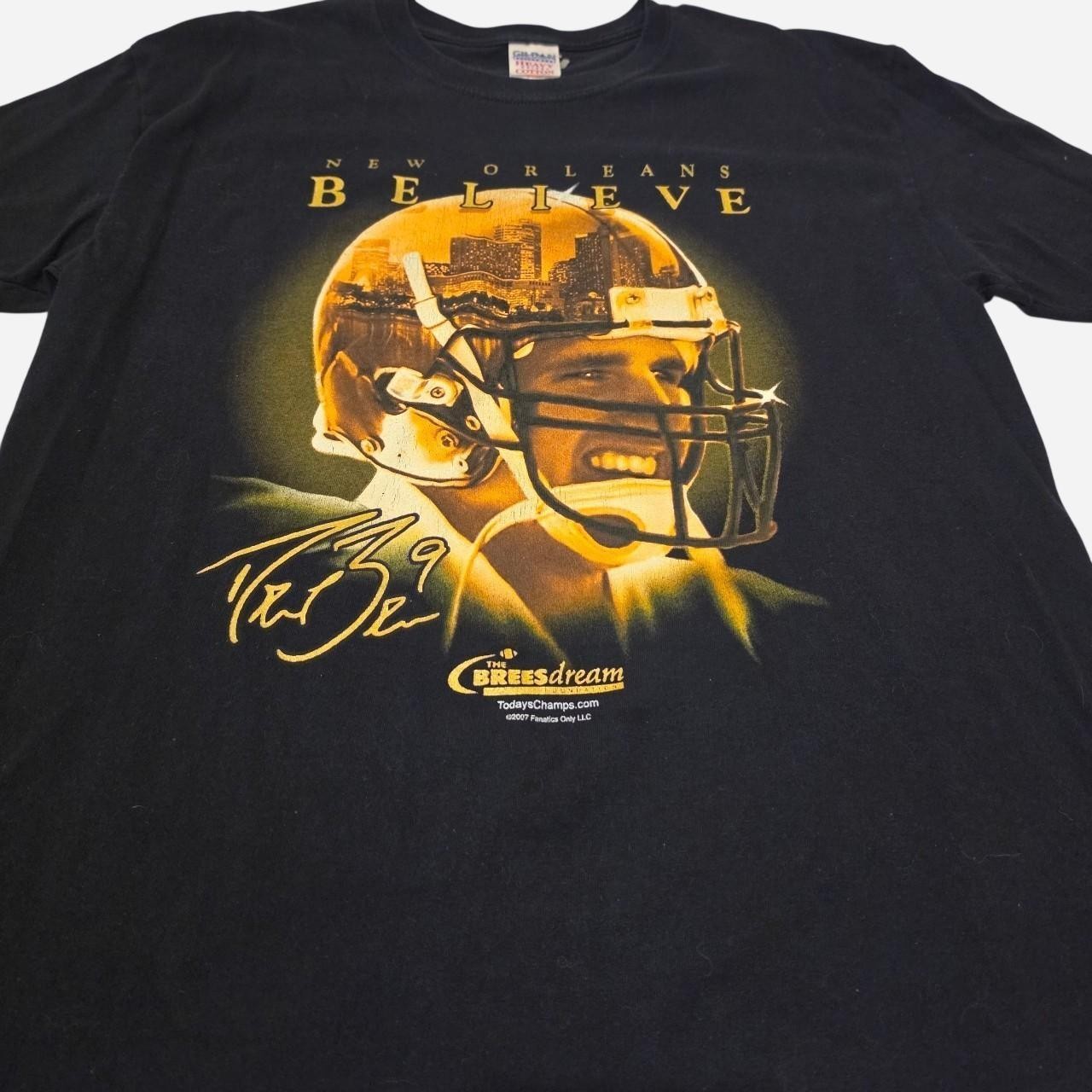 Vintage 2007 Drew Brees New Orleans Saints “Believe” Graphic T-Shirt