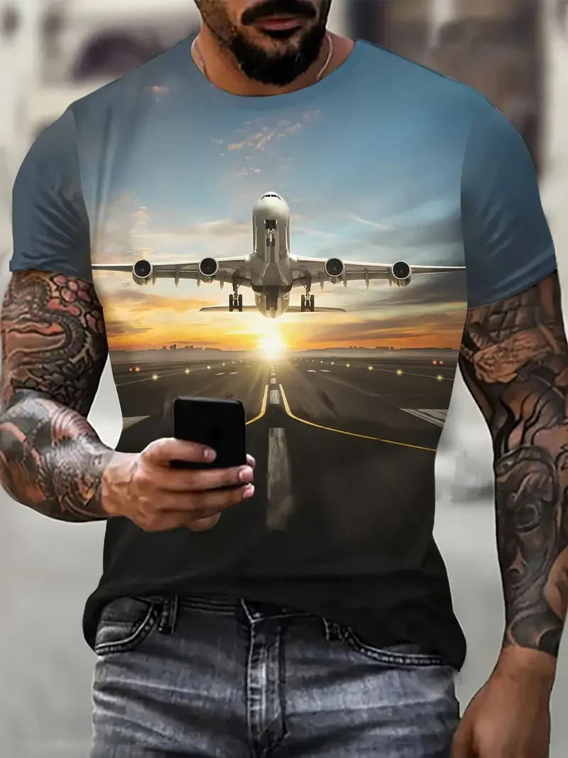 3D Illusion Print T Shirt Short Sleeve Casual Oversized Unisex Tee