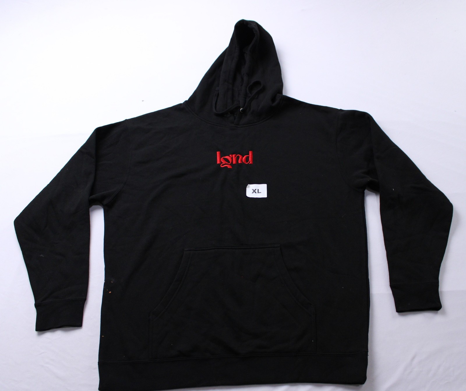 LGND Supply Co. Men’s Drawstring Embroidered Hoodie CA4 Black Size XL