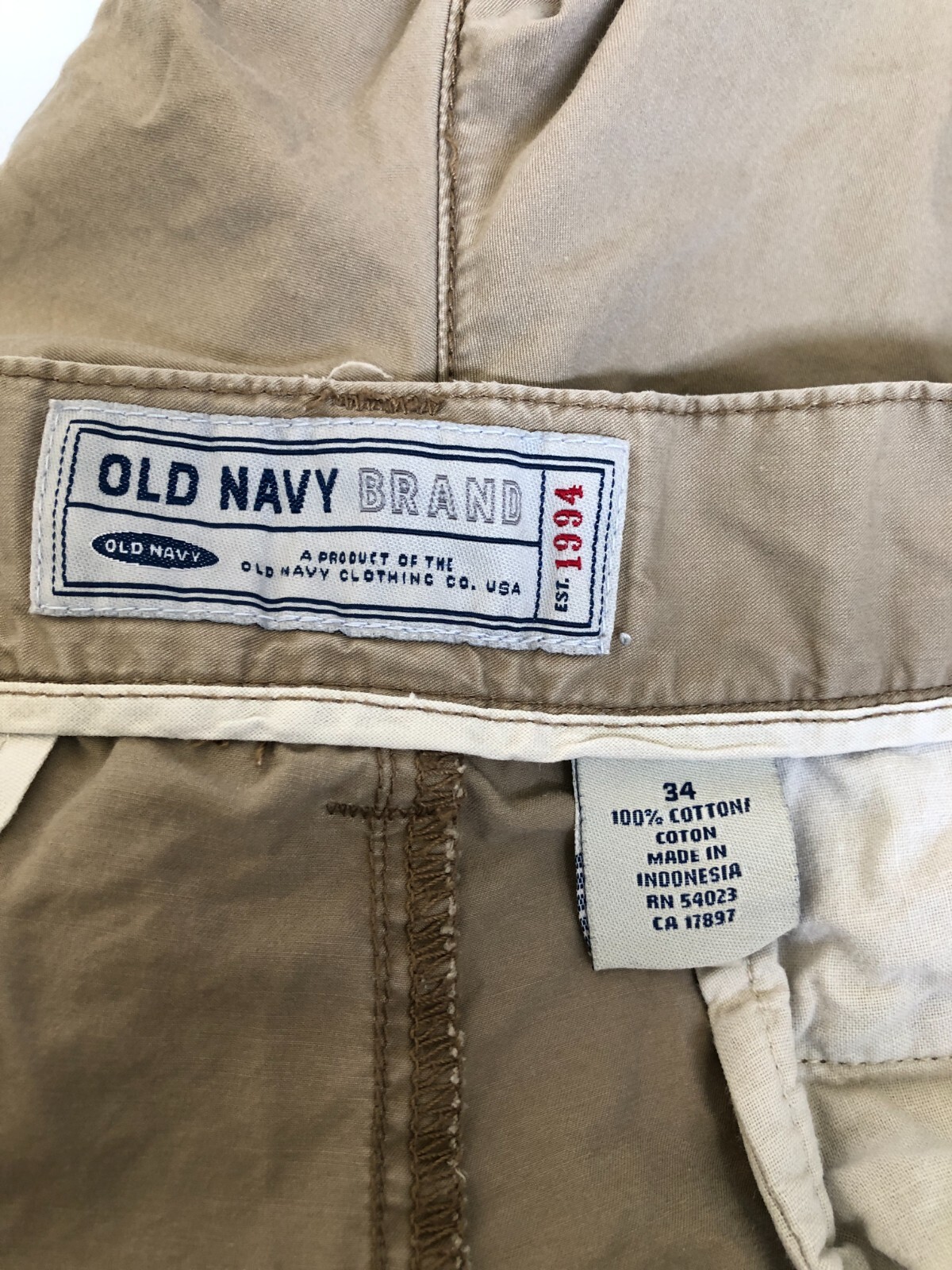 Old Navy Size 34 Cotton Beige Casual Shorts Flat Front Men’s