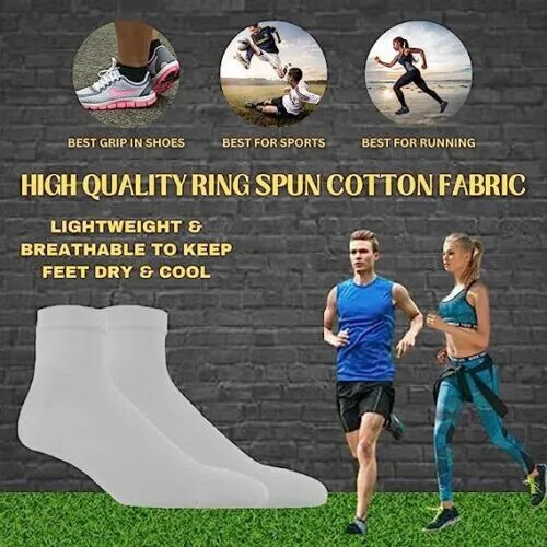 Wholesale Bulk lots Men Ankle Socks Quarter Low Cut Cotton Socks Size 9-11 10-13