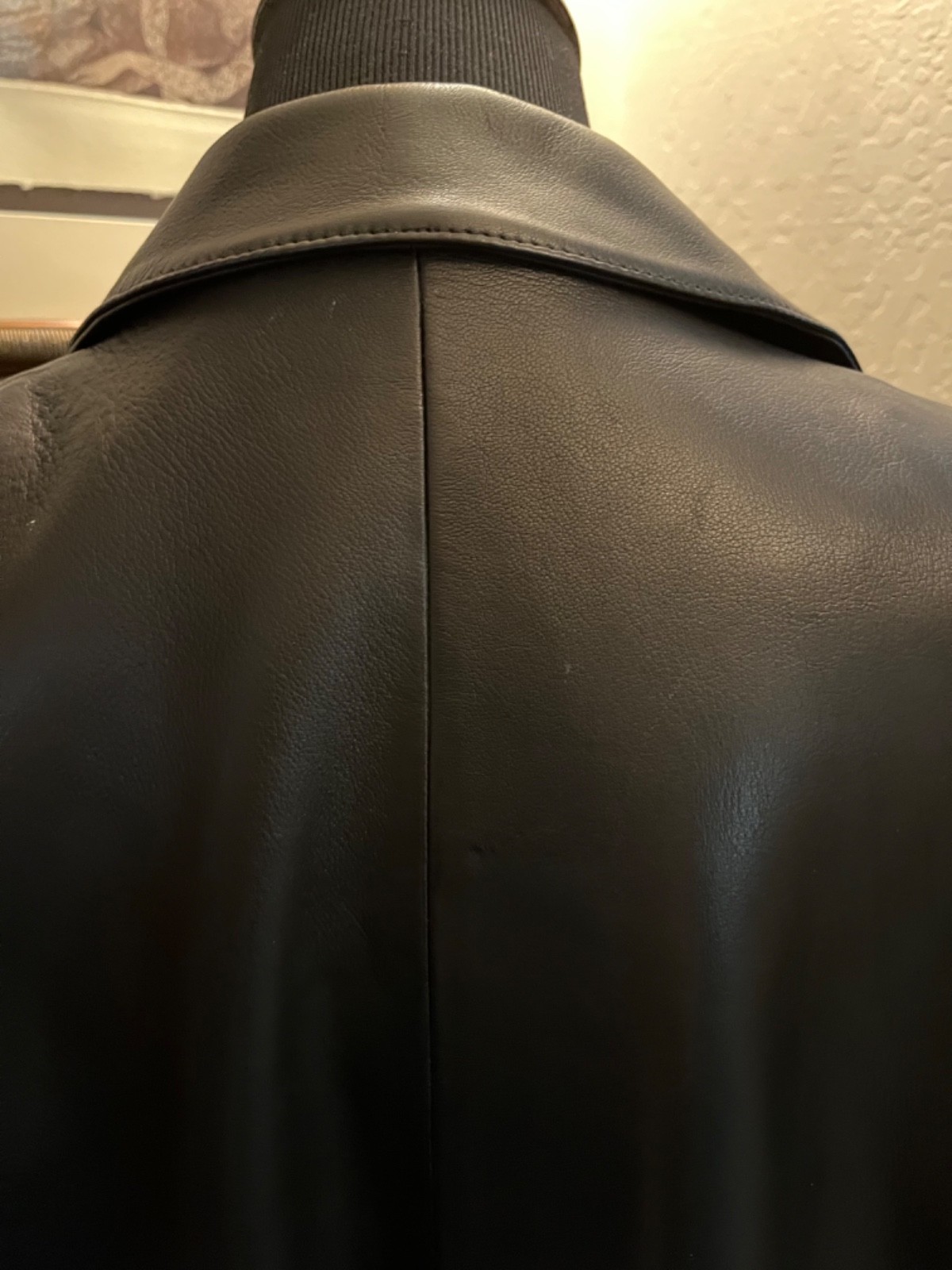Ralph Ralph Lauren black leather blazer, jacket see measurements nwot 3 button