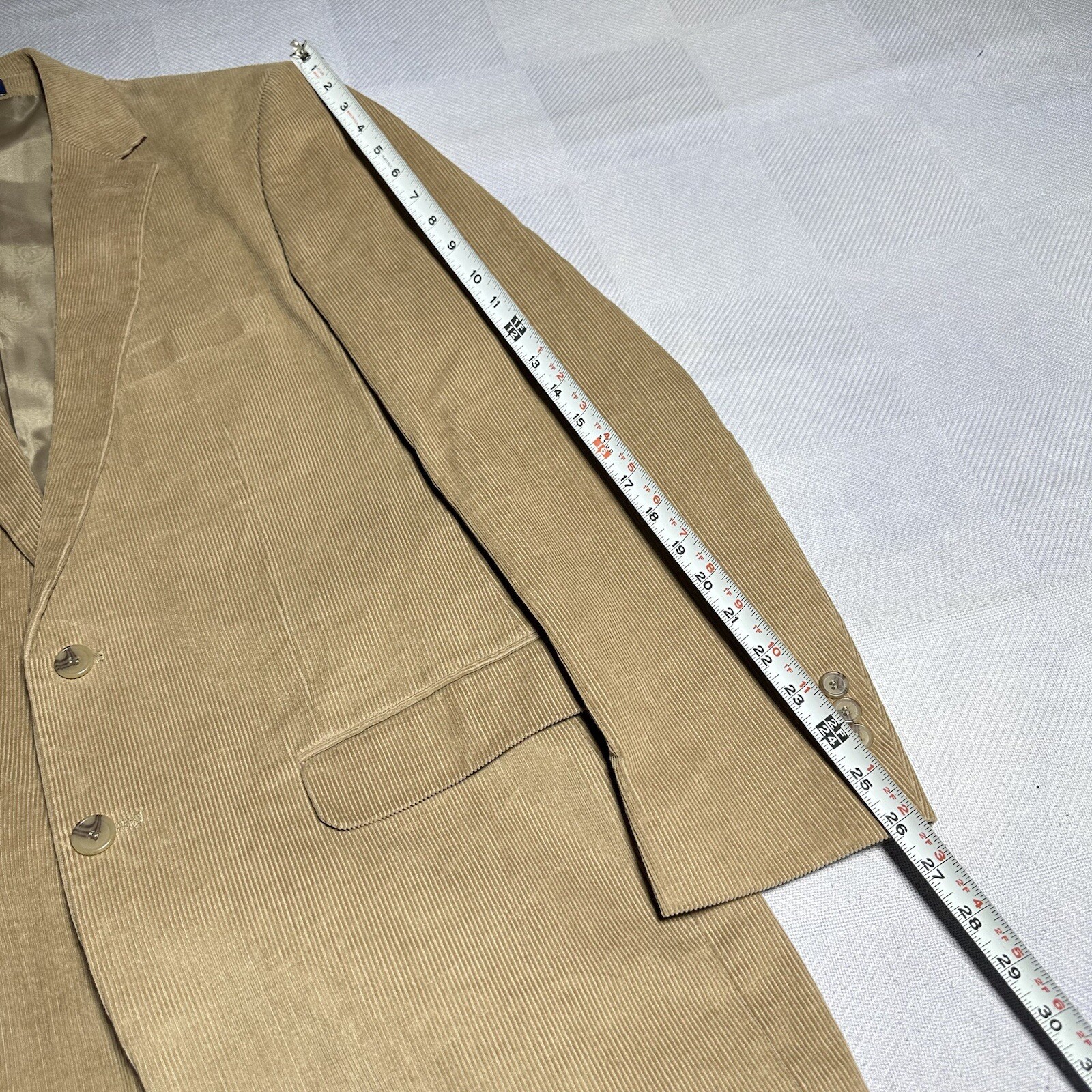 Alan Flusser Brown Corduroy Two Button Paisley Liner Blazer Jacket Men’s Sz 42L