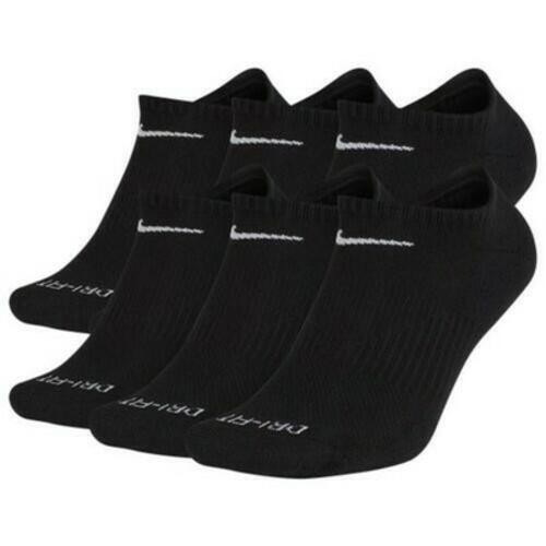 Nike Men’s Socks Everyday Plus Cushioned Athletic Training Dri-Fit No-Show Socks