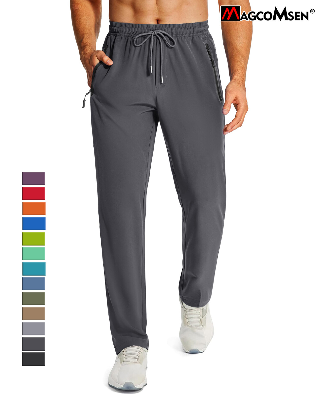Men’s Workout Pants Lightweight Outdoor Hiking Pants Casual Running Sweatpants