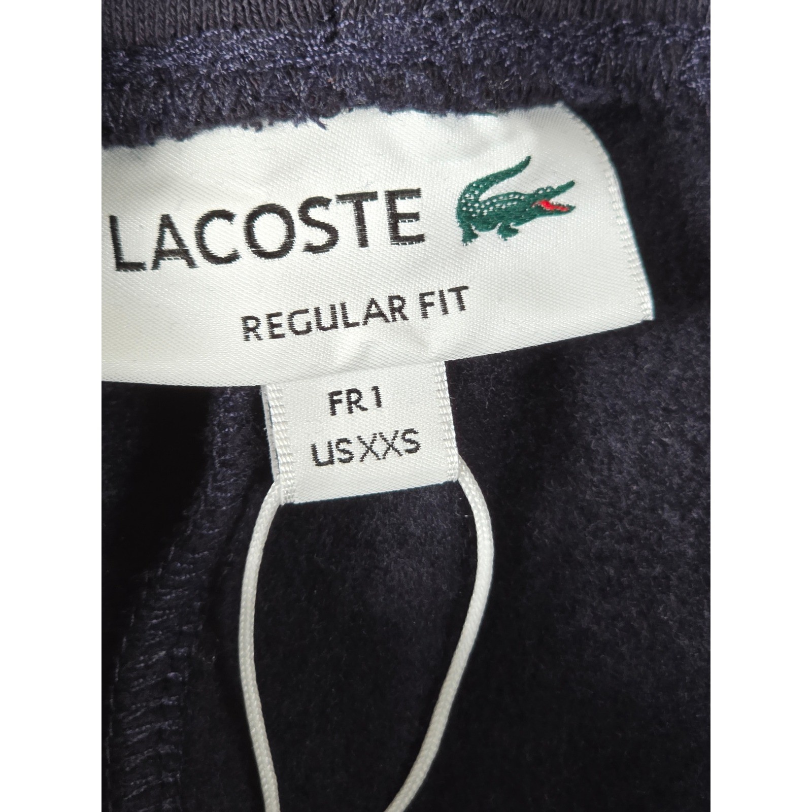 NWT Lacoste Men’s Color Block Track Pants Navy Blue Cream Size XXS Regular Fit