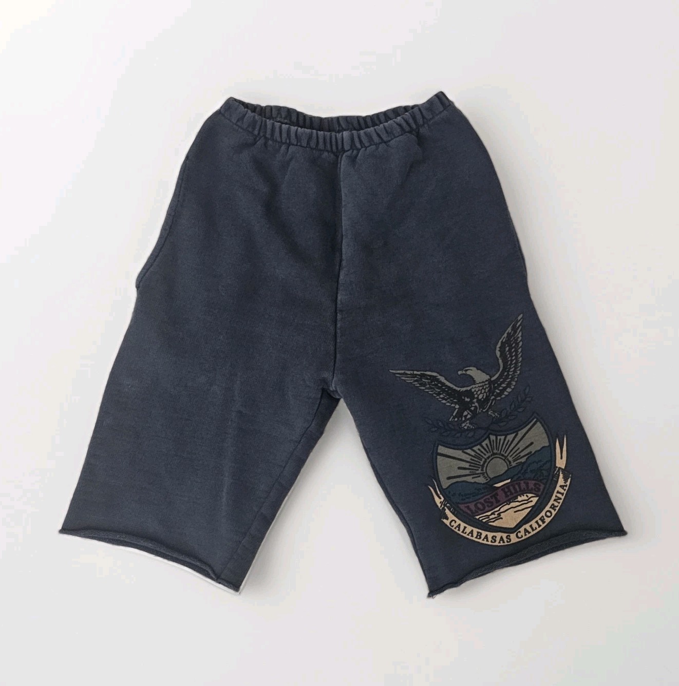 YEEZY SEASON 5 LOST HILLS Dark Slate At-The-Knee Shorts Size S (MADE IN ITALY)