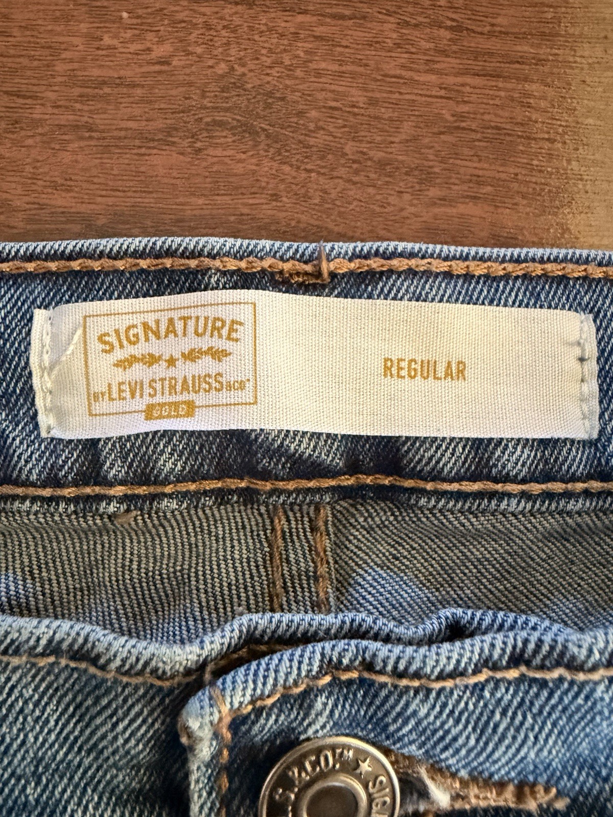 Signature by Levi Strauss Gold Label Regular Fit Jeans Blue Denim Men’s 34×34