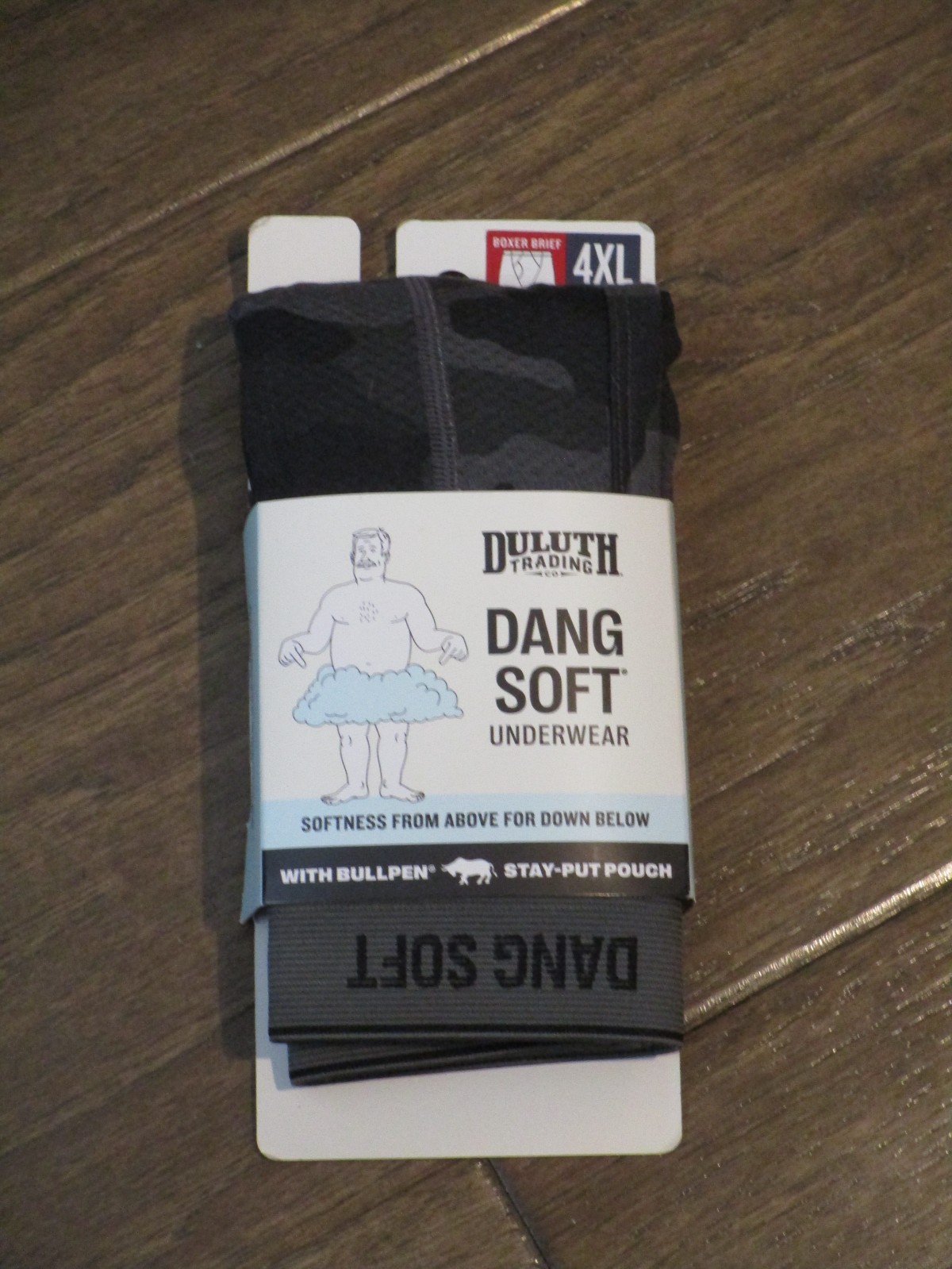 DULUTH TRADING DANG SOFT BOXER BRIEFS IN GUNMETAL CAMO SIZE 4XL NEW