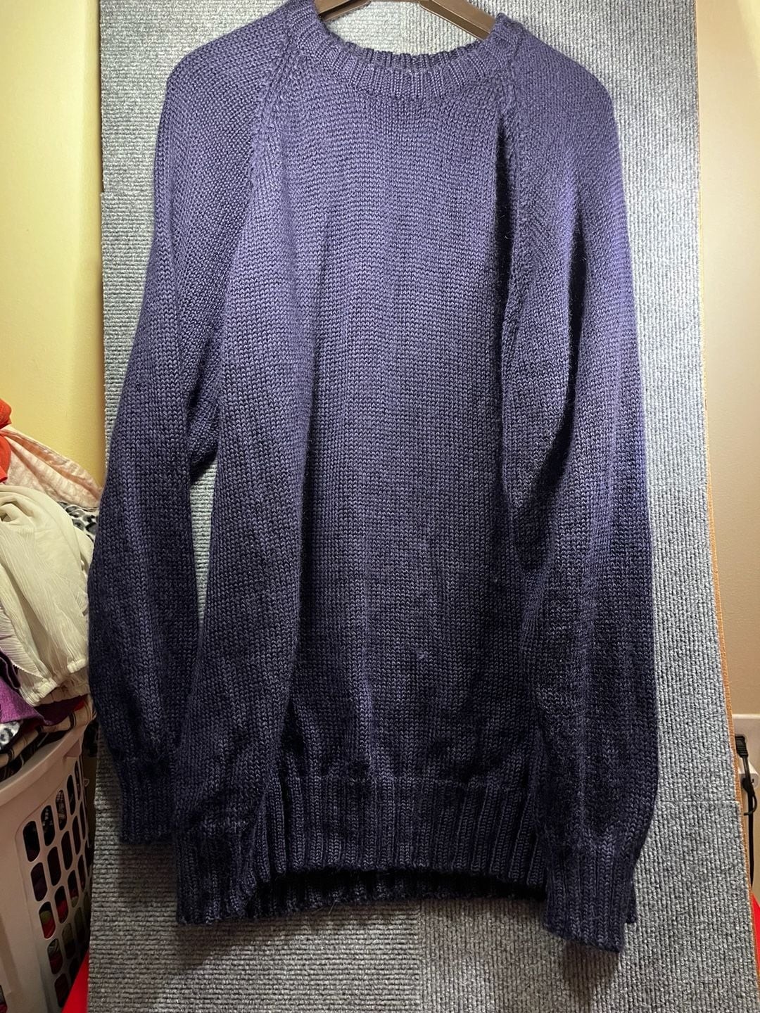 WoolOvers 100% British Wool Raglan Sleeve Crewneck Sweater