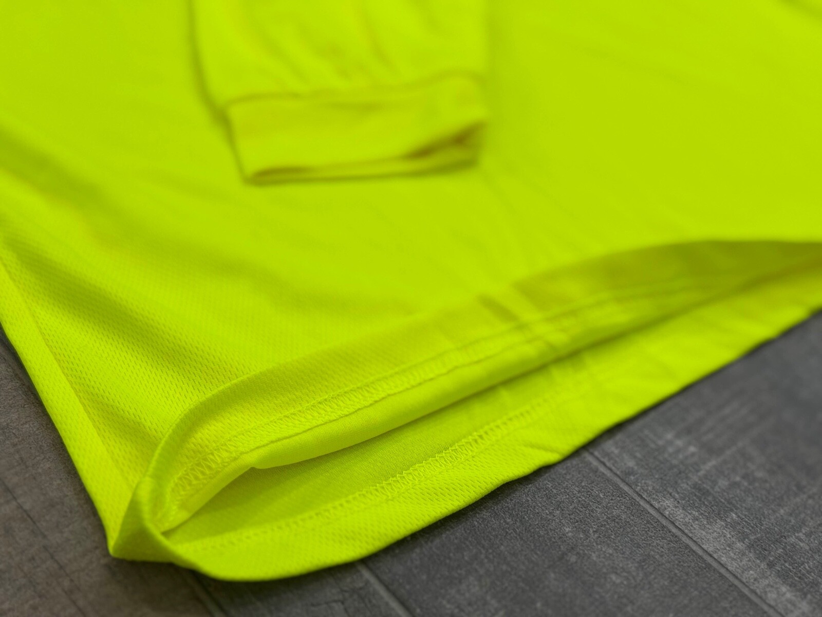 DRI-FIT Hoodie Long Sleeve T-Shirts, UPF 50+ Sun Protection Hooded SAFETY GREEN