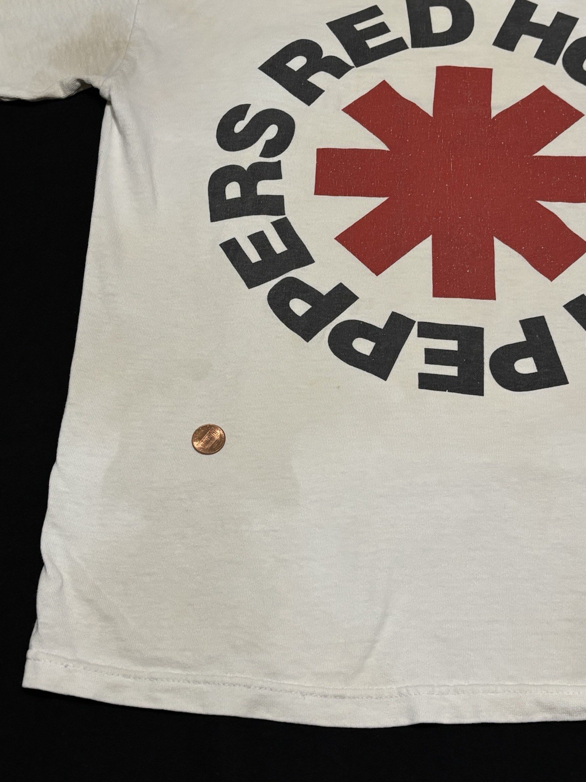 Vintage Red Hot Chili Peppers Distressed T Shirt Size Small Grunge Vtg