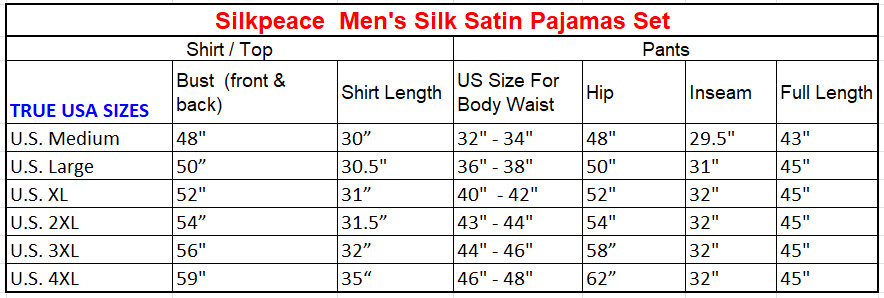 Silkpeace FREE SHIP USA Mens Satin Silk Pajamas Set Shirt Lounge Pants POCKET