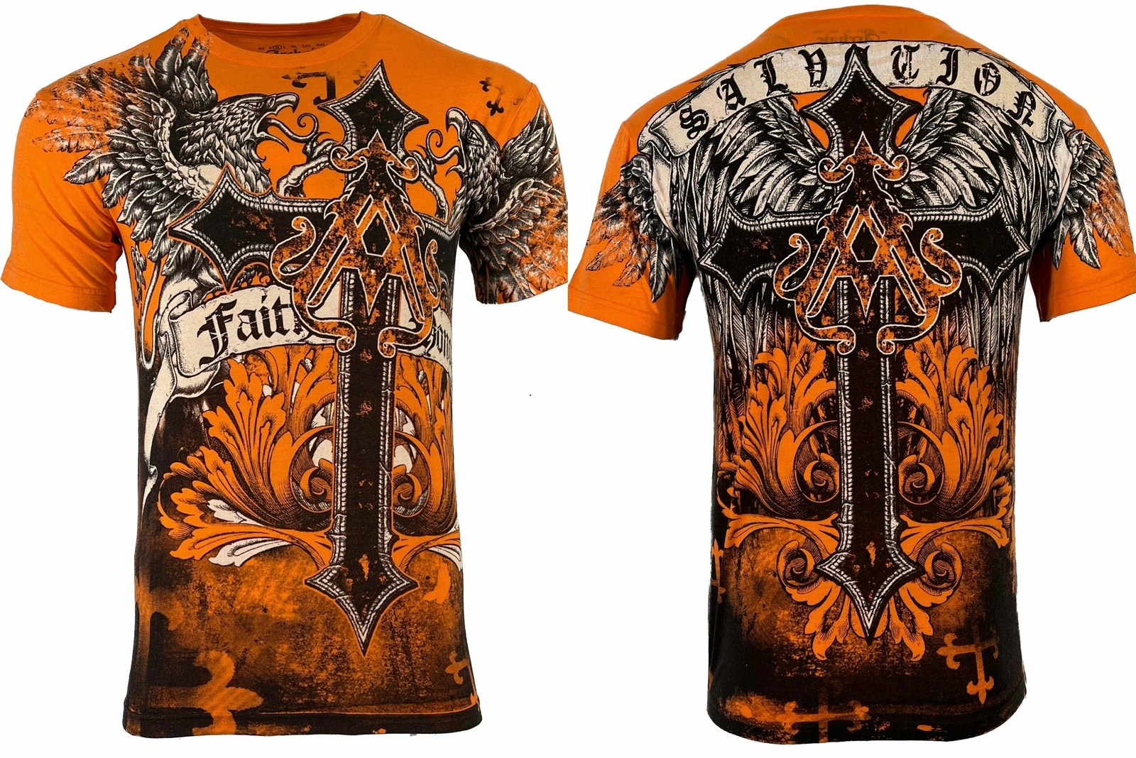 Archaic Affliction Men’s T-Shirt WINGED CREATURE Wings Biker S-3XL
