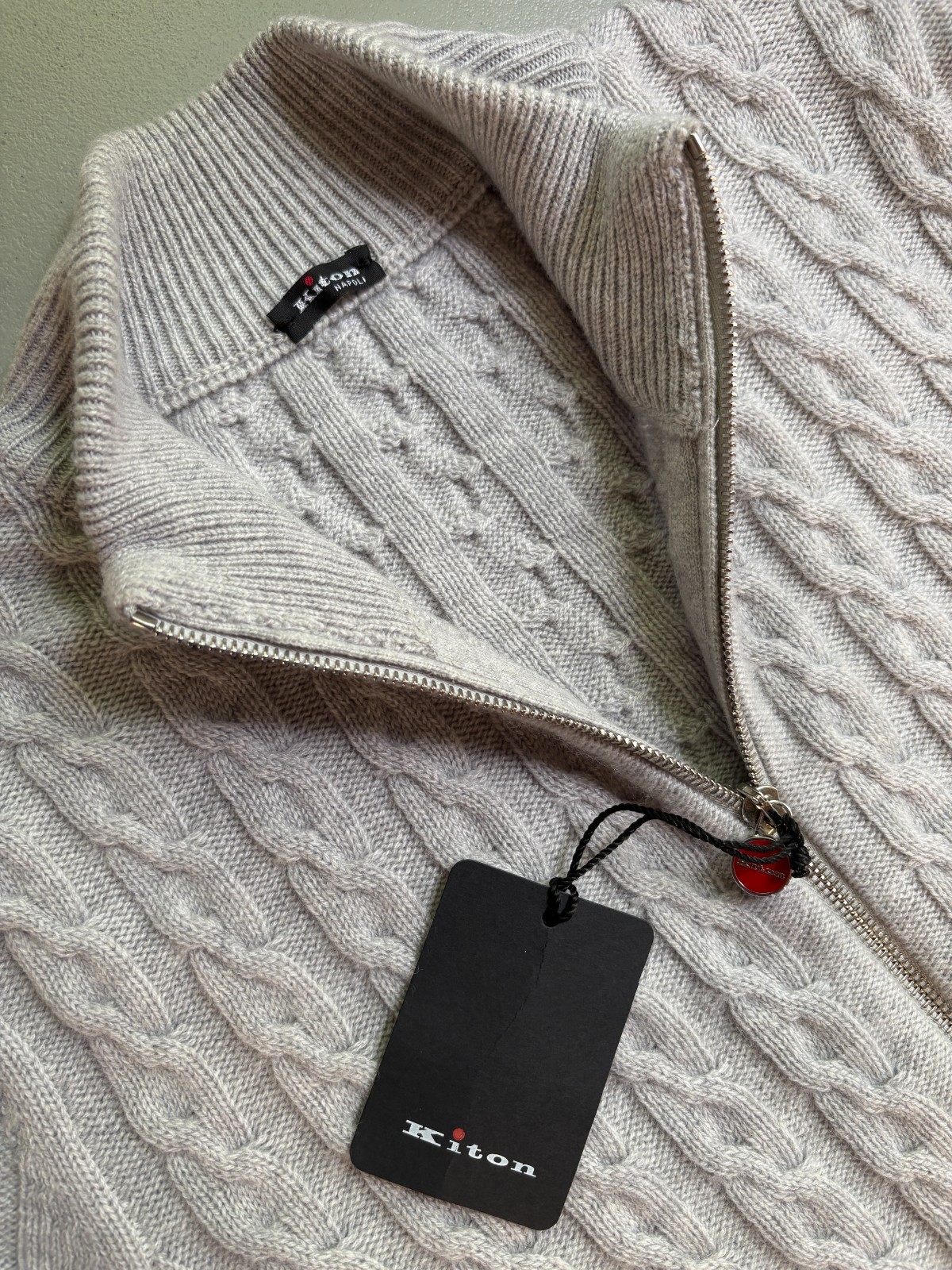 $4200 NWT Kiton 100% Cashmere Full Zip Cardigan Sweater Size M bs77
