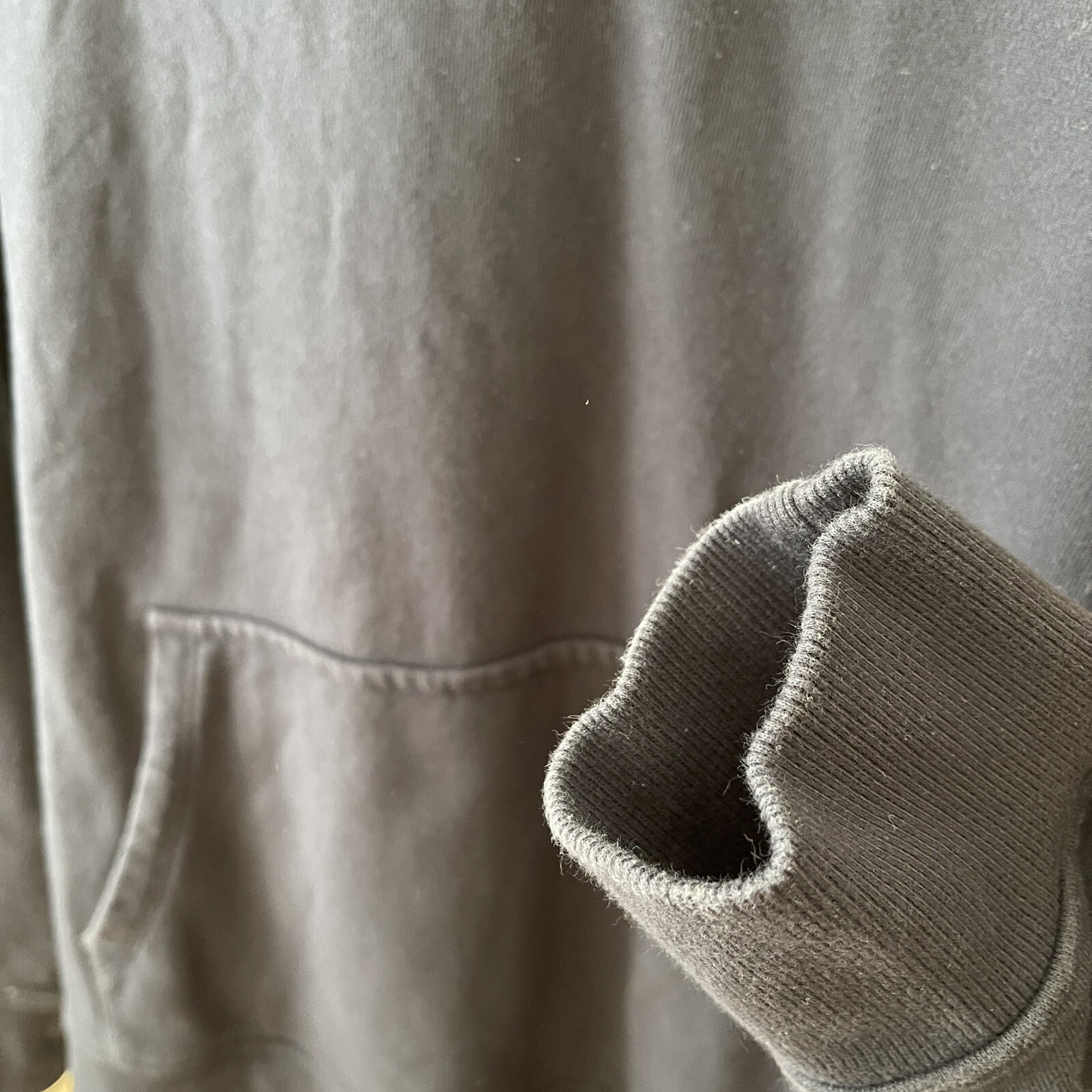 BLDWN Cale Navy Blue Mixed-Knit Hoodie Size M Athleisure Made in USA