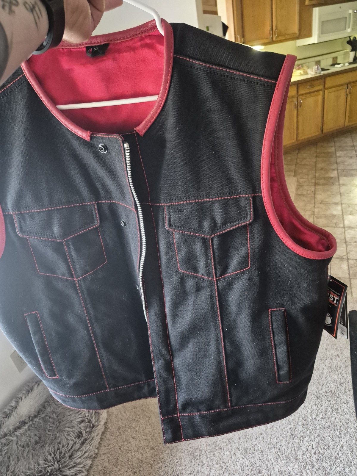 First Manufacturing Company Mens Motorcycle Vest Xxl