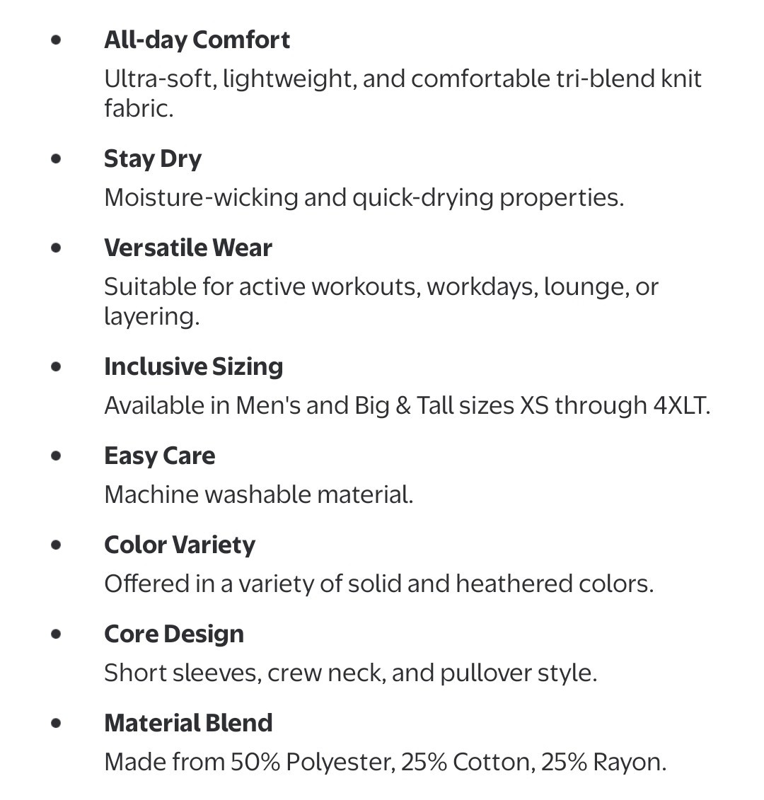 Athletic Works Men’s Tri Blend Tee 2-pack