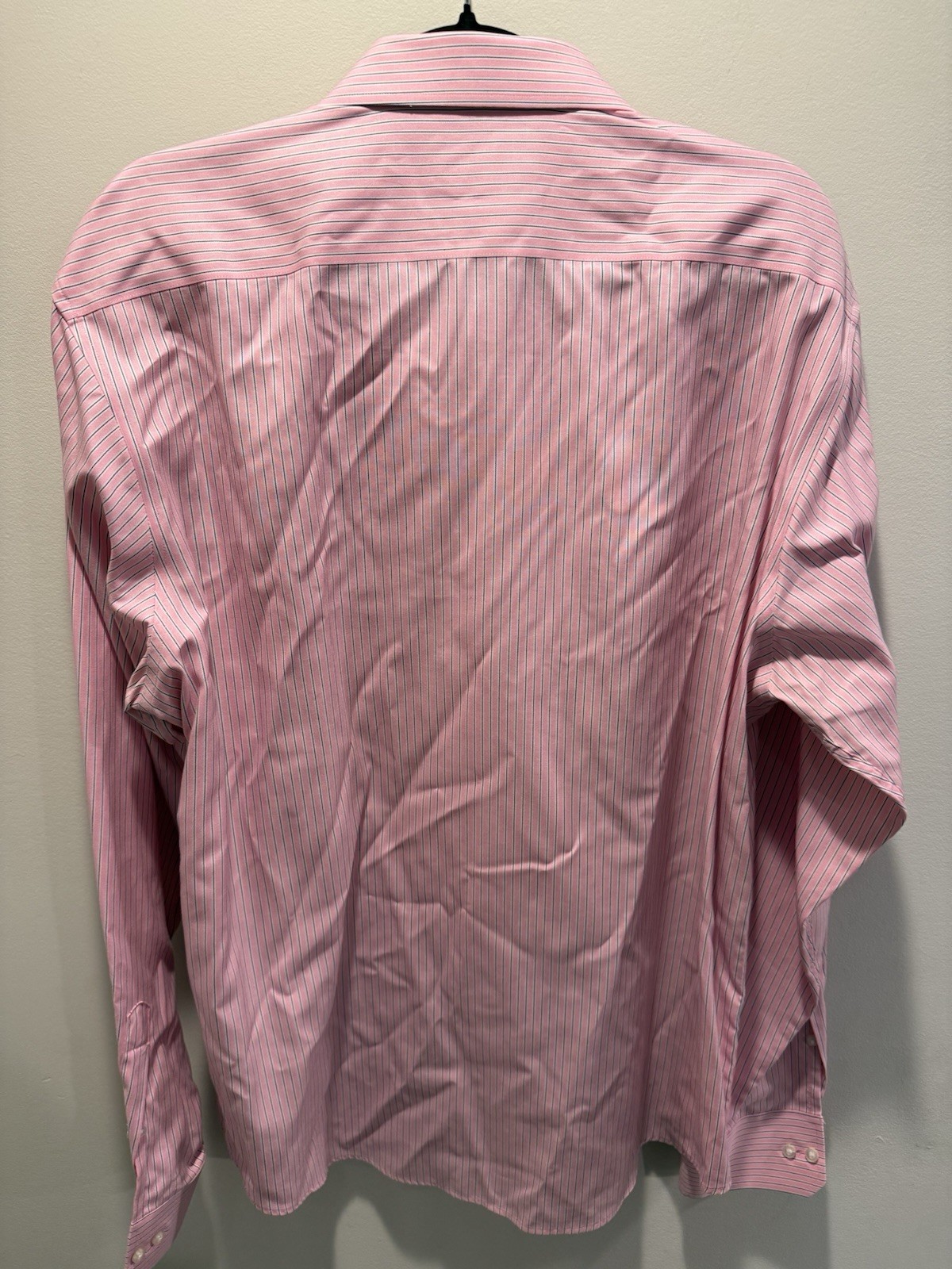 Thomas Pink London Slim Fit Traveller Dress Shirt Pink Navy Stripe 17 / 43cm