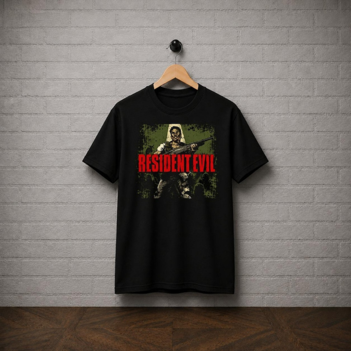 Resident Evil Biohazard Barry Burton Shirt Survival Horror Game Tee