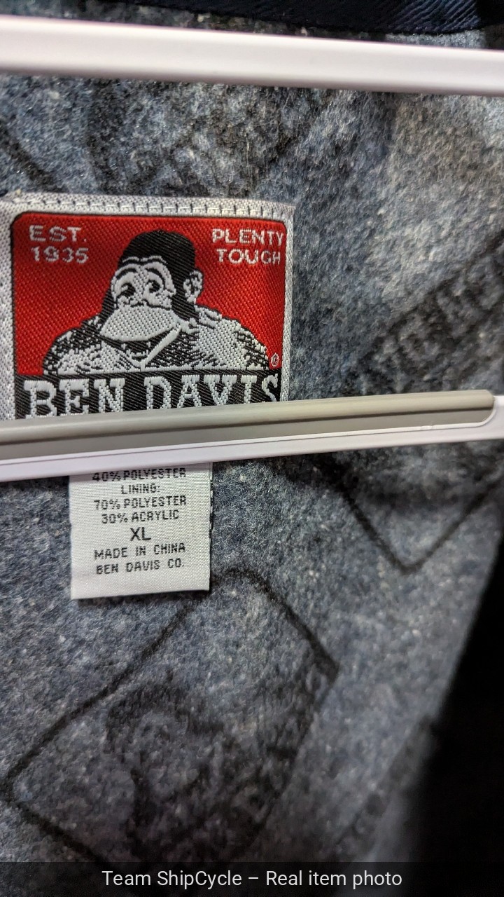 DEFECTIVE with tags Ben Davis Mens The Original Snap Front Jacket on sto G3D