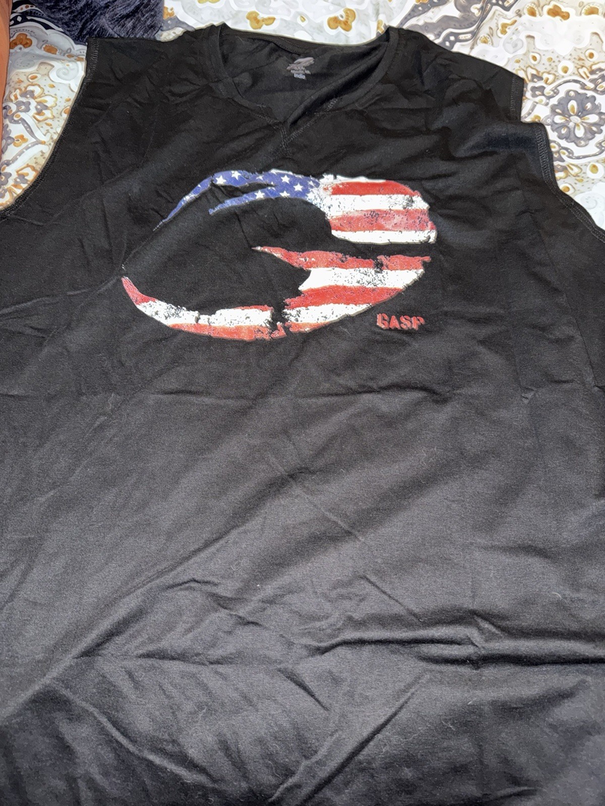 Gasp Official Men’s Workout Cadet Tank T-Shirt 4XL Black