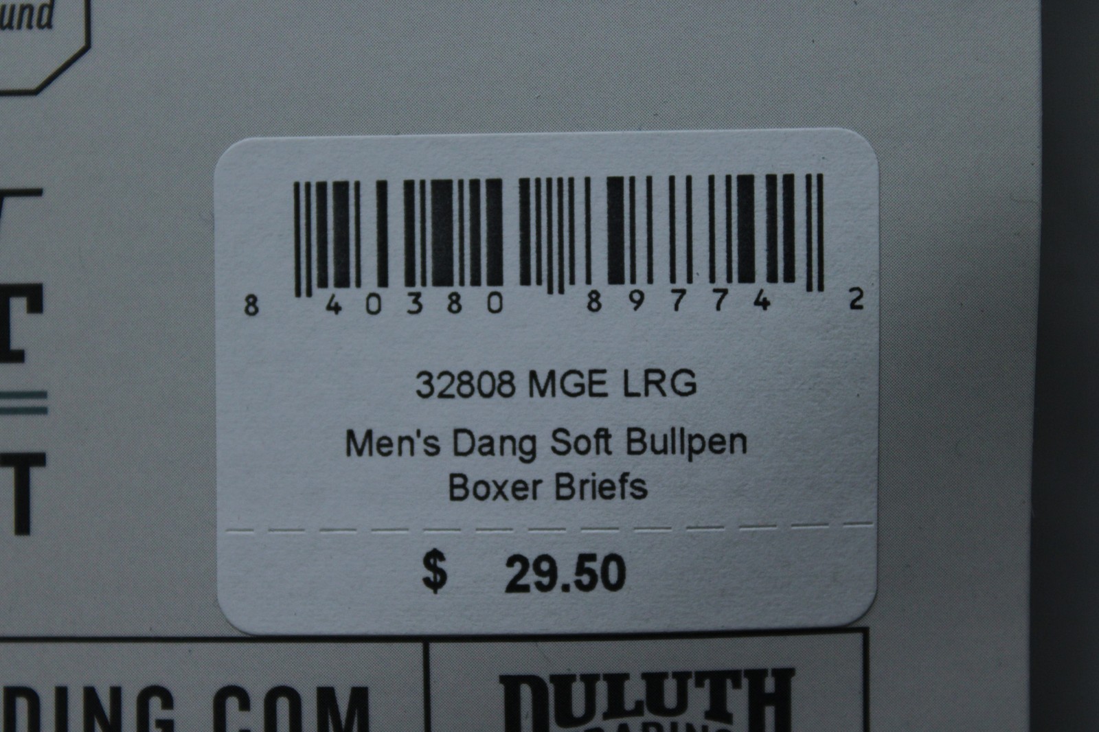 Duluth Men’s Dang Soft Bullpen Modal Boxer Brief Underwear ZG3 Large Green NWT