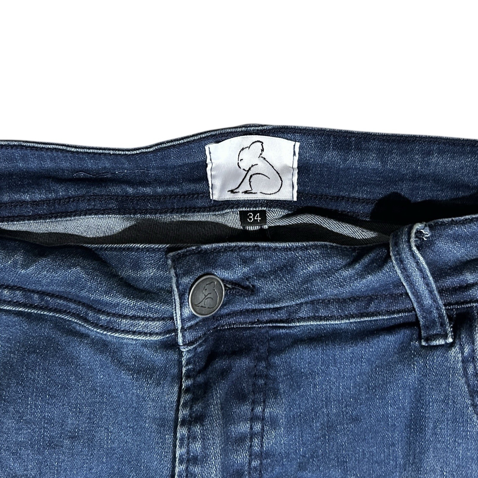 KUWALLA TEE Blue Skinny Jeans sz 34 Distressed Denim Ankle Zip Streetwear KUL-K2
