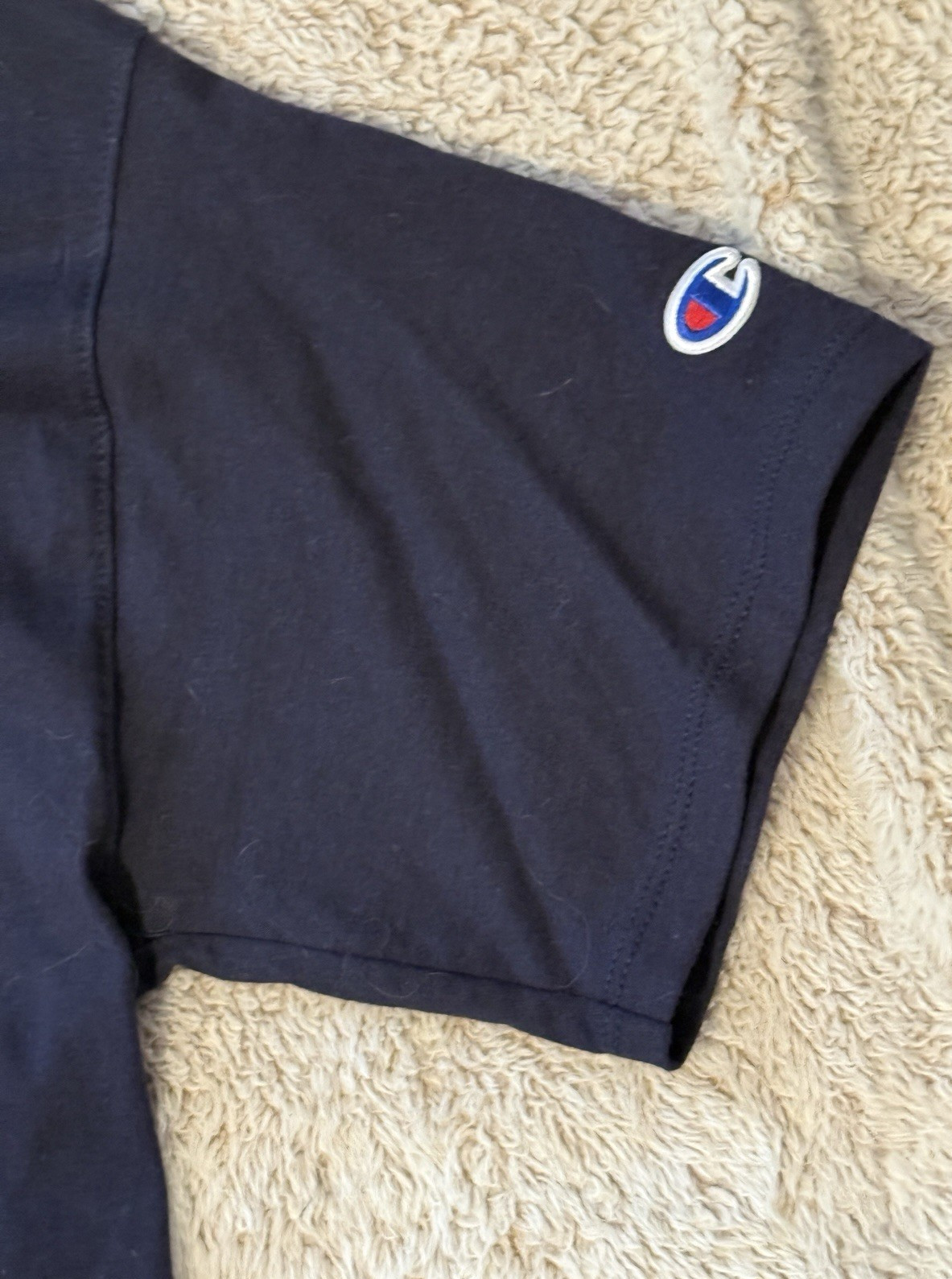 Champion Big C Center Logo Crew Neck Men’s Small Navy Blue T-Shirt- NWT