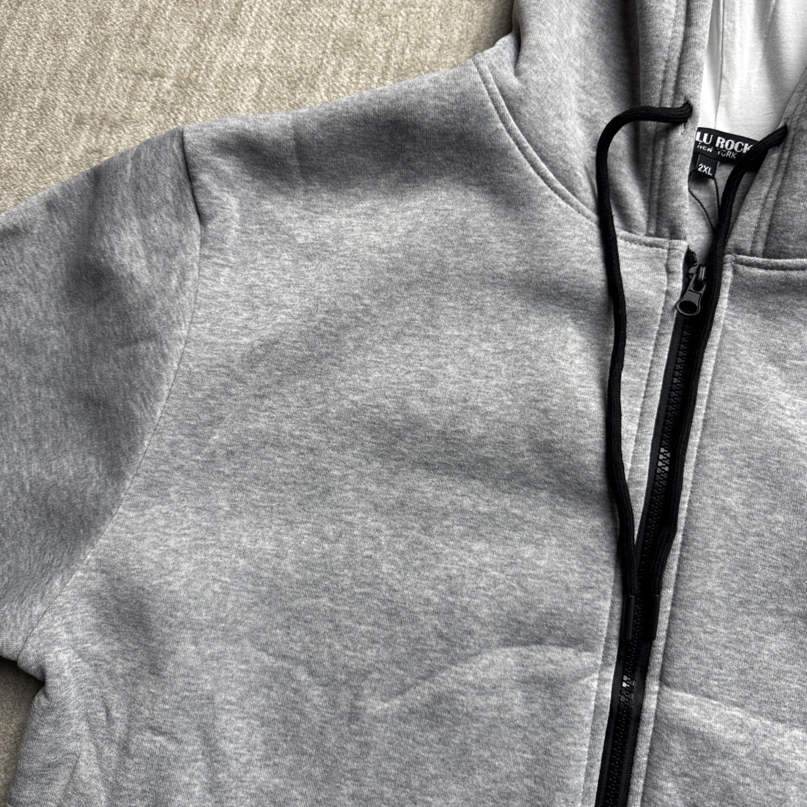 Blu Rock Men’s Grey Hoodie Size 2X, 0590