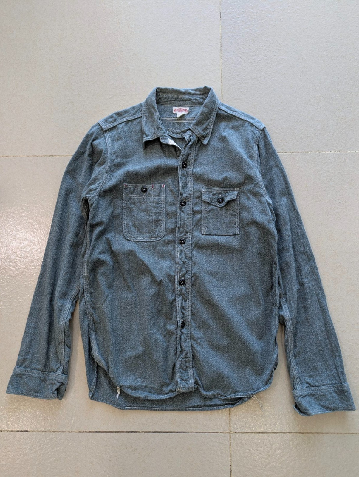The Real Mccoys Double Diamond Chambray Shirt Lot 409