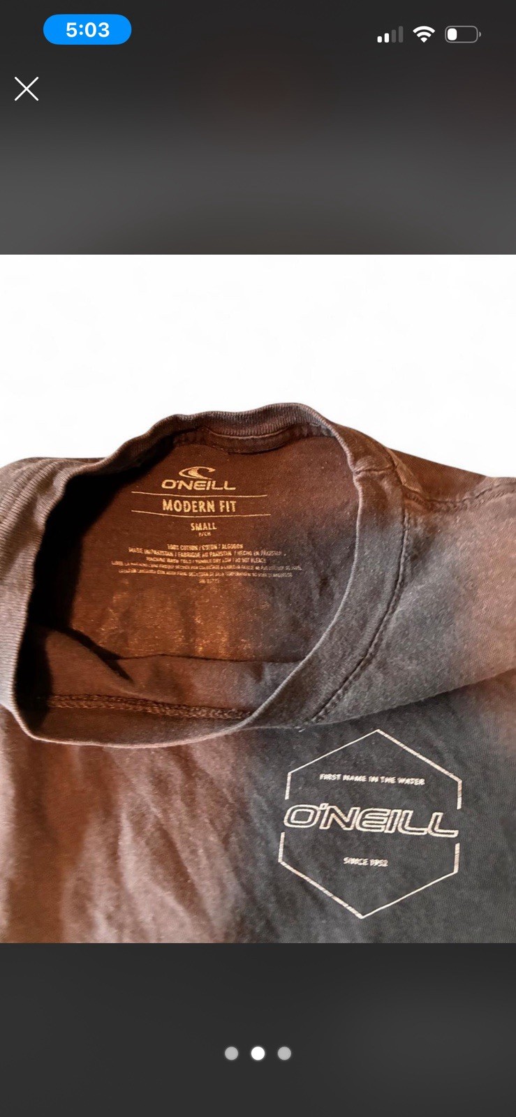 O’Neill Men’s S Brown Modern Fit Graphic Logo Crew Neck Short Sleeve Knit Tee
