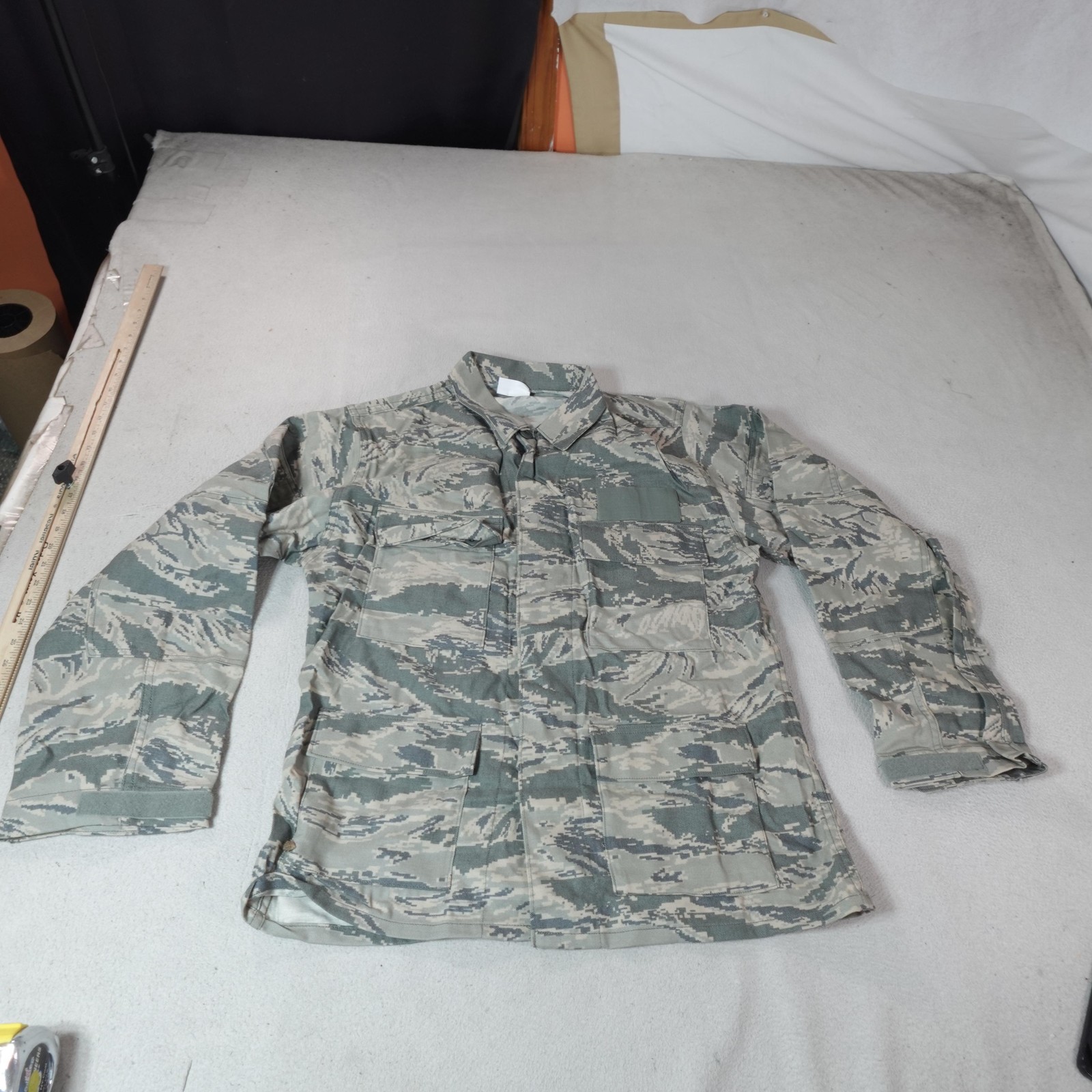 Tiger Camo Coat Mens Medium Regular Camouflage Military Uniform US Air Force ABU