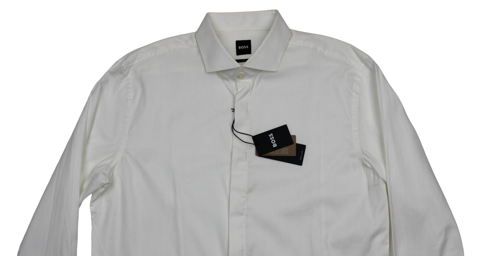 Hugo Boss Max Tuxedo Dress Shirt Mens 17 XL 34/35 White Sharp Fit French Cuff