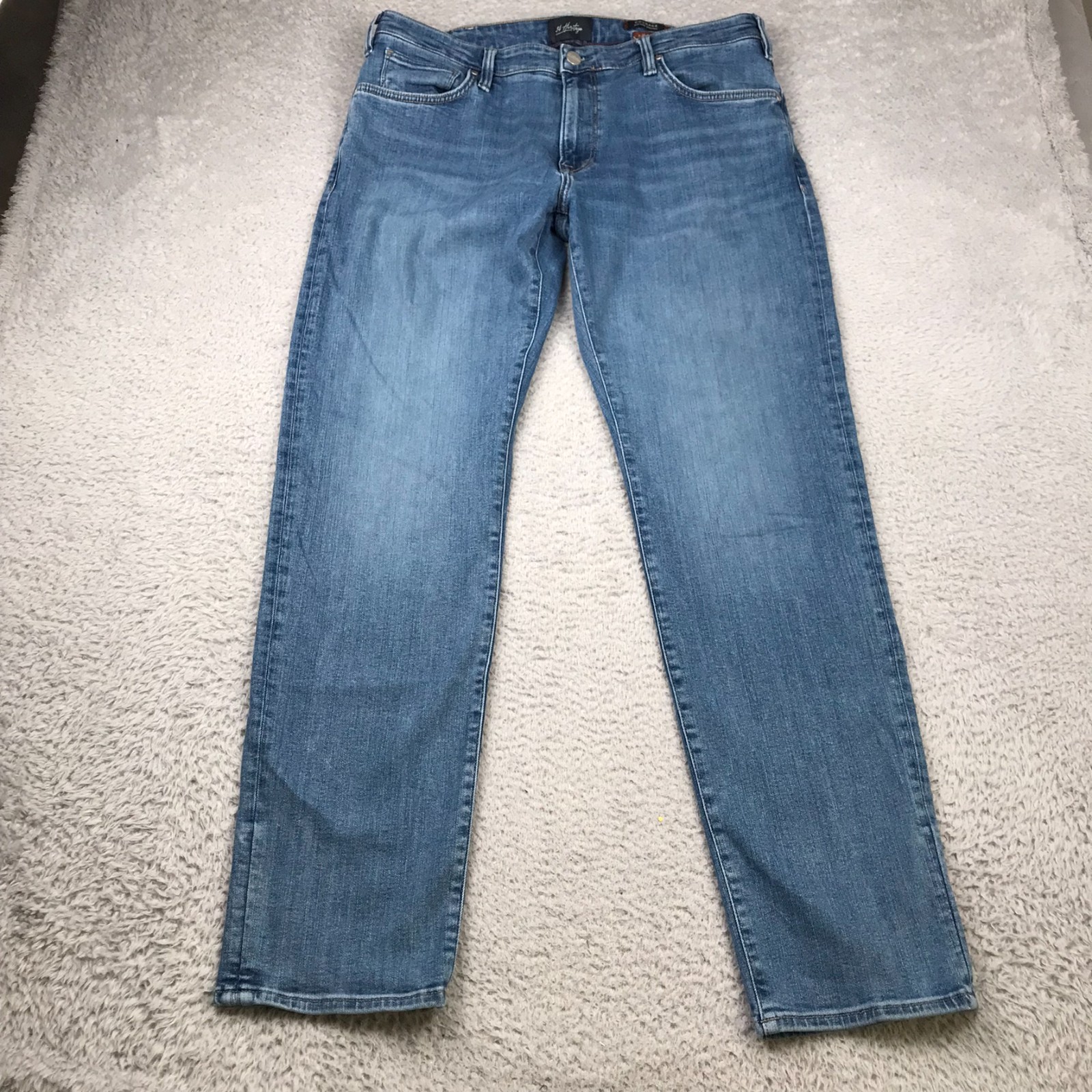 34 Heritage Courage Jeans Mens 38 (37×33) Blue Mid Rise Straight Stretch Denim