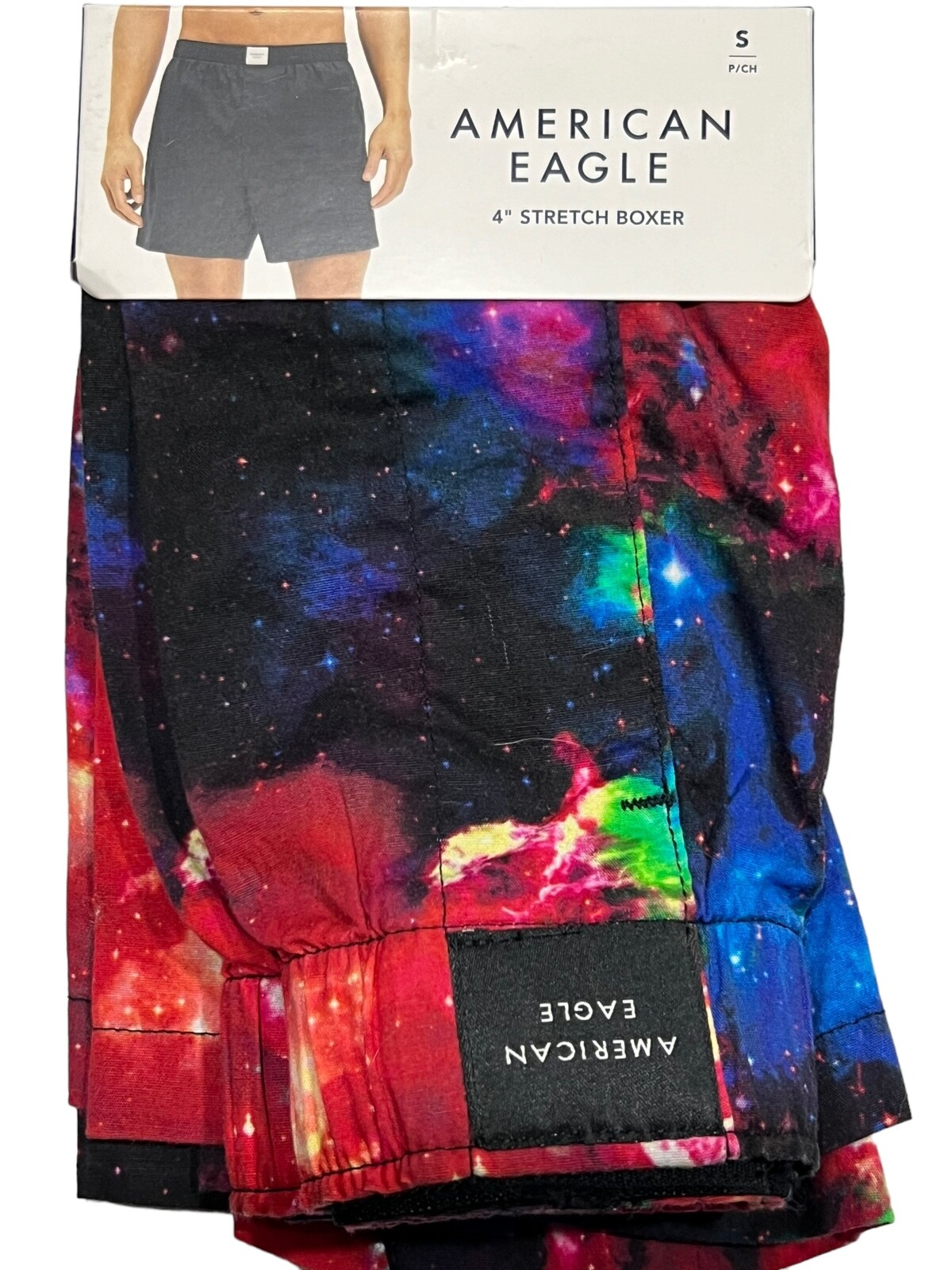 NWT AMERICAN EAGLE Stretch Boxer Sz XS-S-M-L-XL Red Black Blue #72