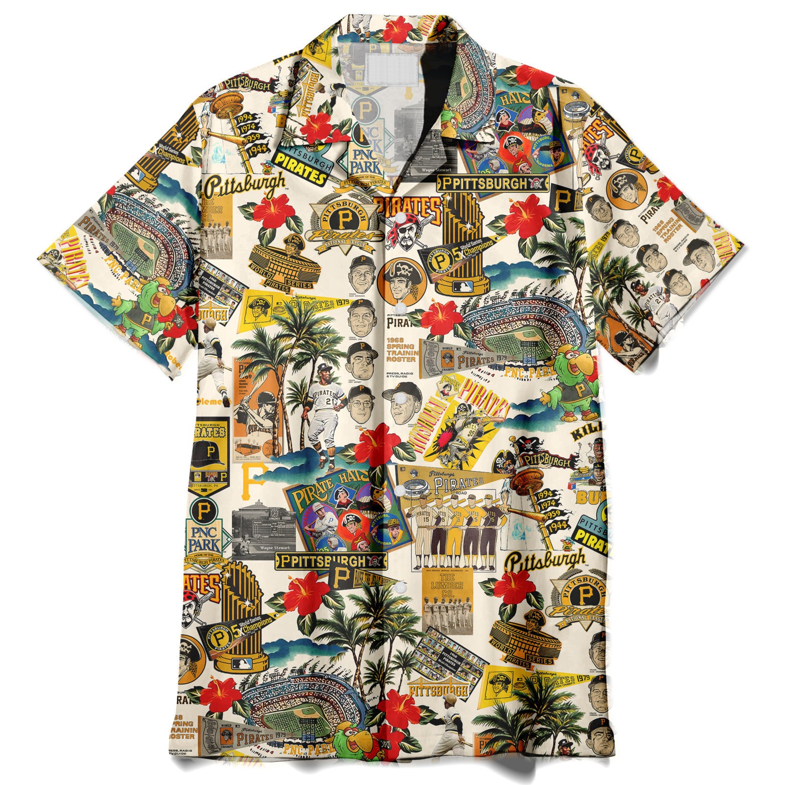 Pittsburgh Pirates Palm Trees Pennants And Baseball Glory Hawaiian Shirt 82